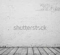Фреска Белая кирпичная стена