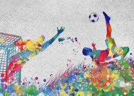 Фотообои Футбол в красках