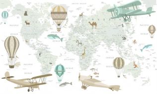 Фреска Карта с летательными аппаратами
