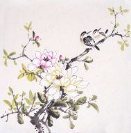 Фреска цветение сакуры
