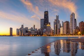 Фреска Огни Чикаго на берегу моря