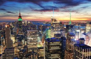 Фреска Нью-Йорк после заката