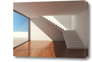 Картина Современный интерьер с лестницей