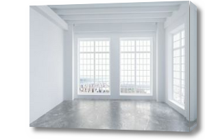 Картина Пустая комната с большими окнами