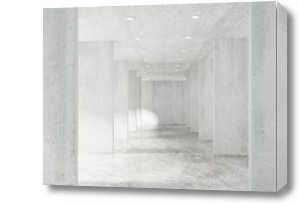 Картина Длинный белый коридор