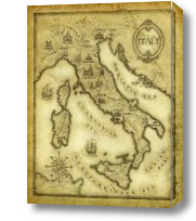 Картина Старая карта Италии