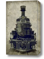 Картина ретро локомотив